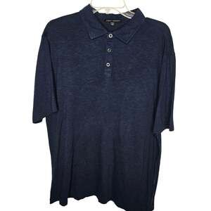 Robert Barakett Foster SS Polo Shirt XXL Blue Navy Cotton Modal Short Sleeve